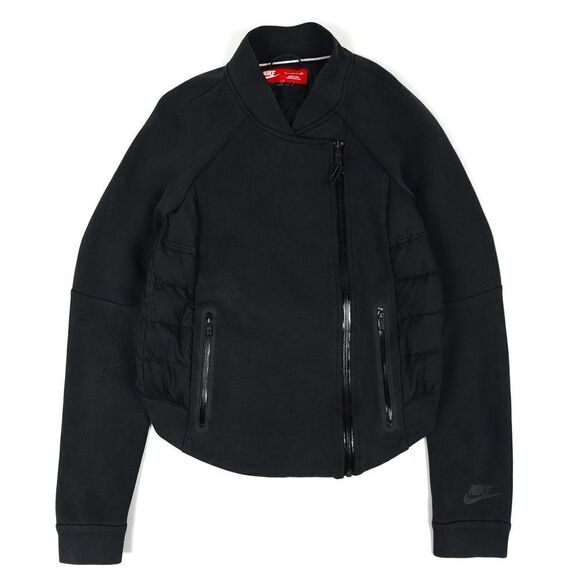Nike Jackets & Blazers - NIKE Aeroloft Tech Fleece 800 Goose Down Puffer Moto Jacket Womens Small Black